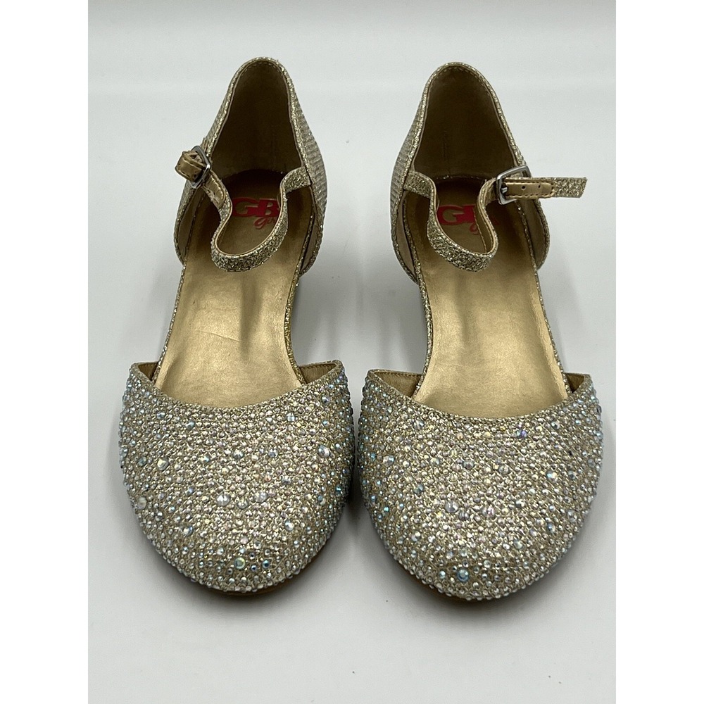 GB Girls‎ Gold Sparkly Shoes Sz. 3M One Stap